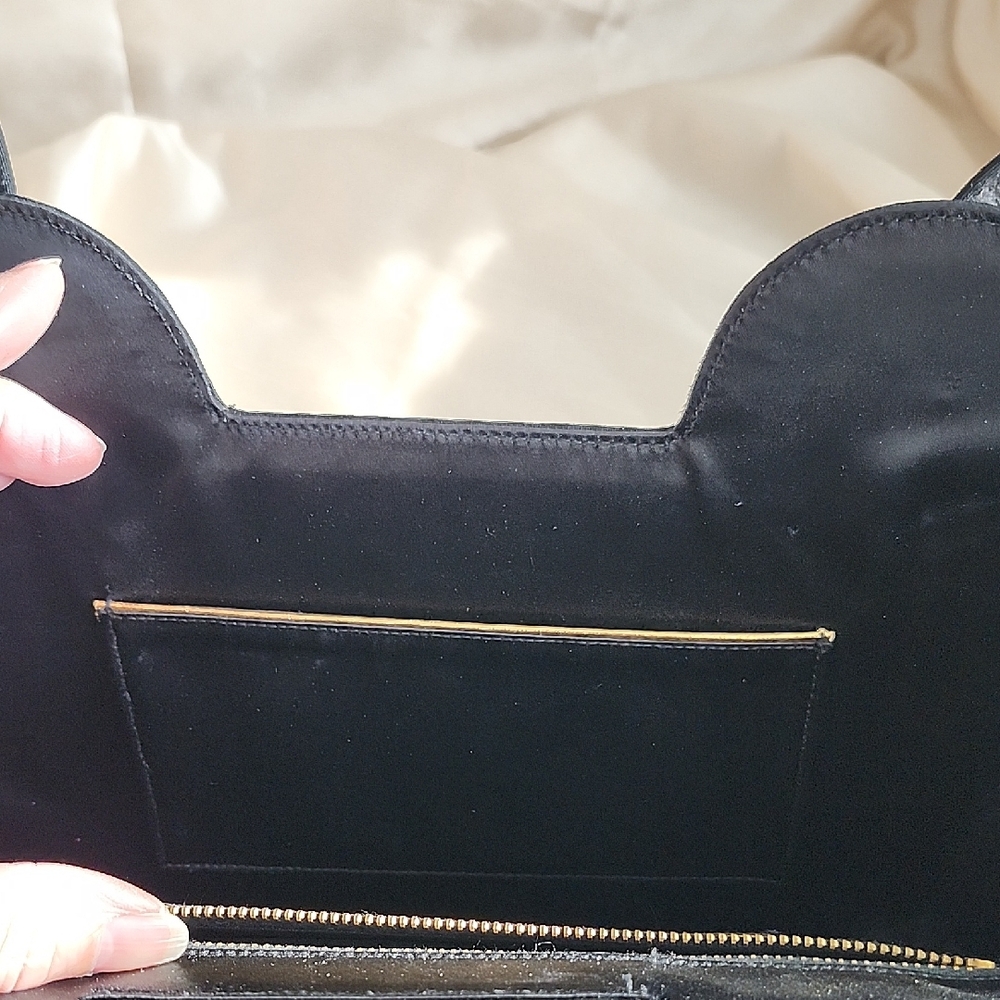 Vintage (Excellent Condition) David Lewis Kidney Shaped Black Fabric Bag, $45 - Picture 12 of 15